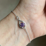 Amethyst Infinity Armband | Weissgold