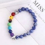 Armband Denkmal Himmlische Brücke – Geschenk mit 7 Chakra-Perlen für den Verlust eines Haustiers