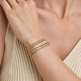 Armband aus Edelstahl mit Zirkonkette