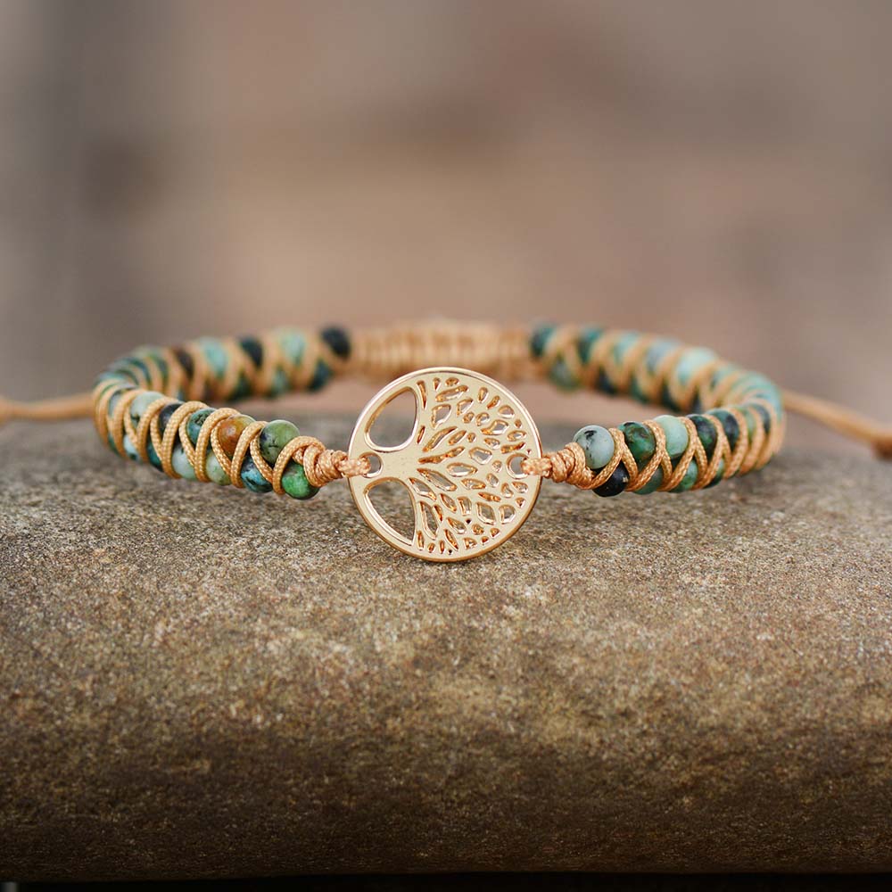 Armband aus Jaspis Lebensbaum