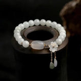 Armband mit Aquamarin und Margeriten