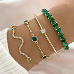 Armbandset Smaragdglanz