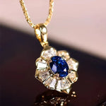 Blaues Gold Halskette