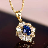 Blaues Gold Halskette