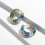 Blumen Schmuck Schwarz Luxus – Blau