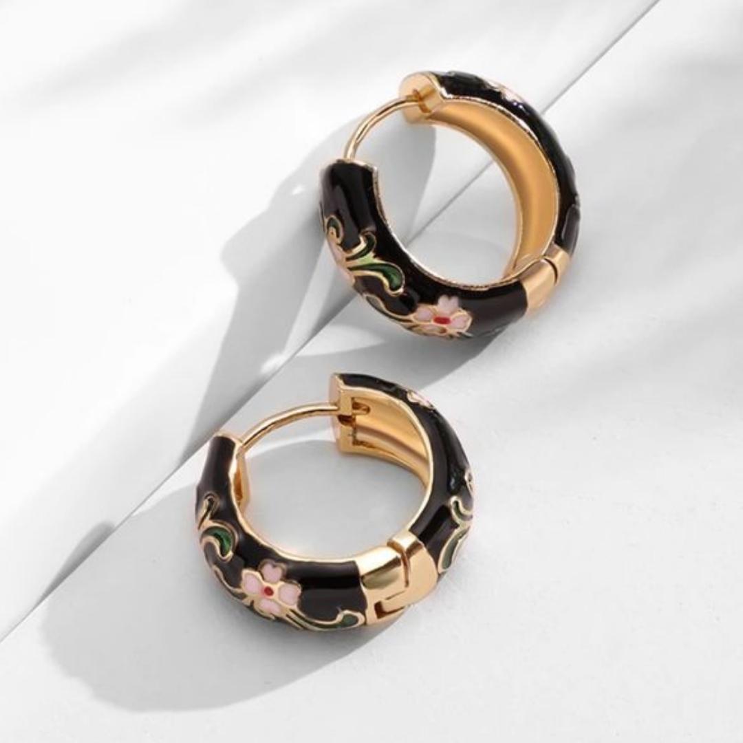 Blumen Schmuck Schwarz Luxus