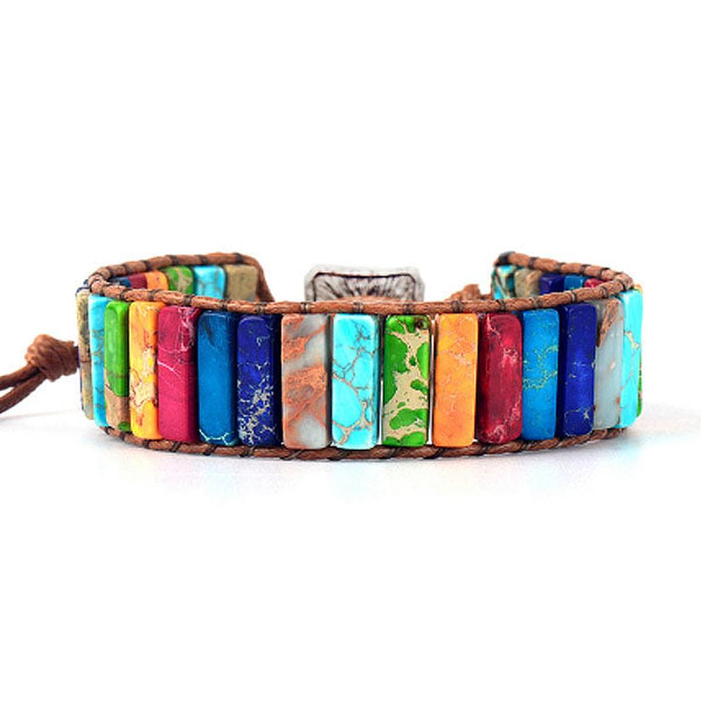 Chakra-Armband – Braunes Seil (Vegan)