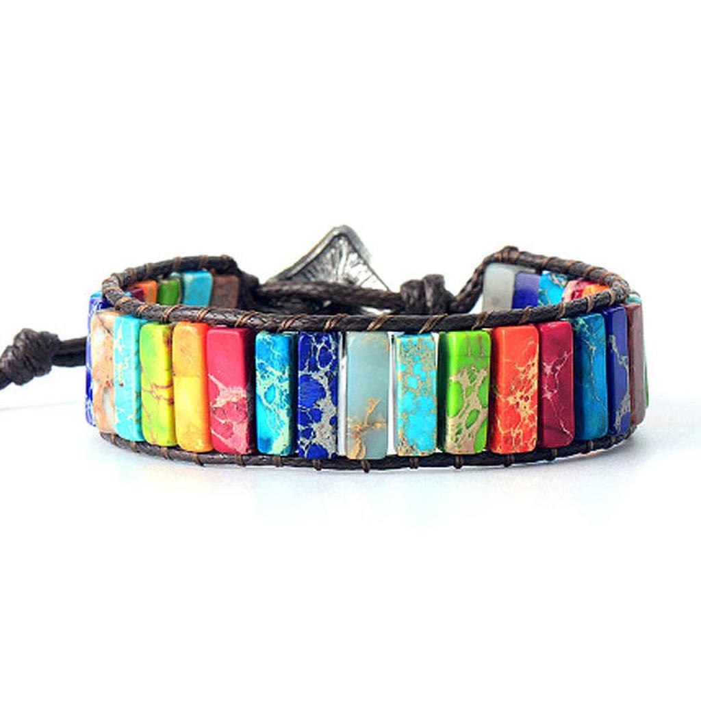 Chakra-Armband – Dunkles Seil (Vegan)