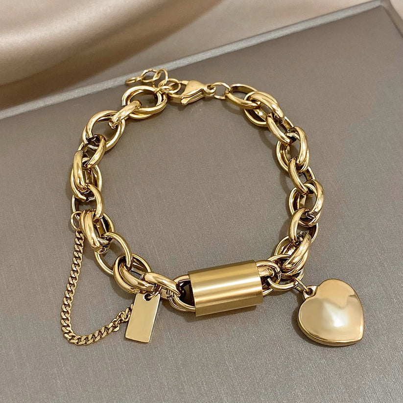 Dickes Armband in Gold