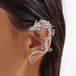 Drachenohrringe aus Silber