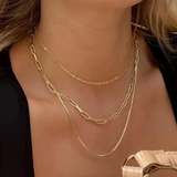 Dreilagiges Halsband aus Edelstahl
