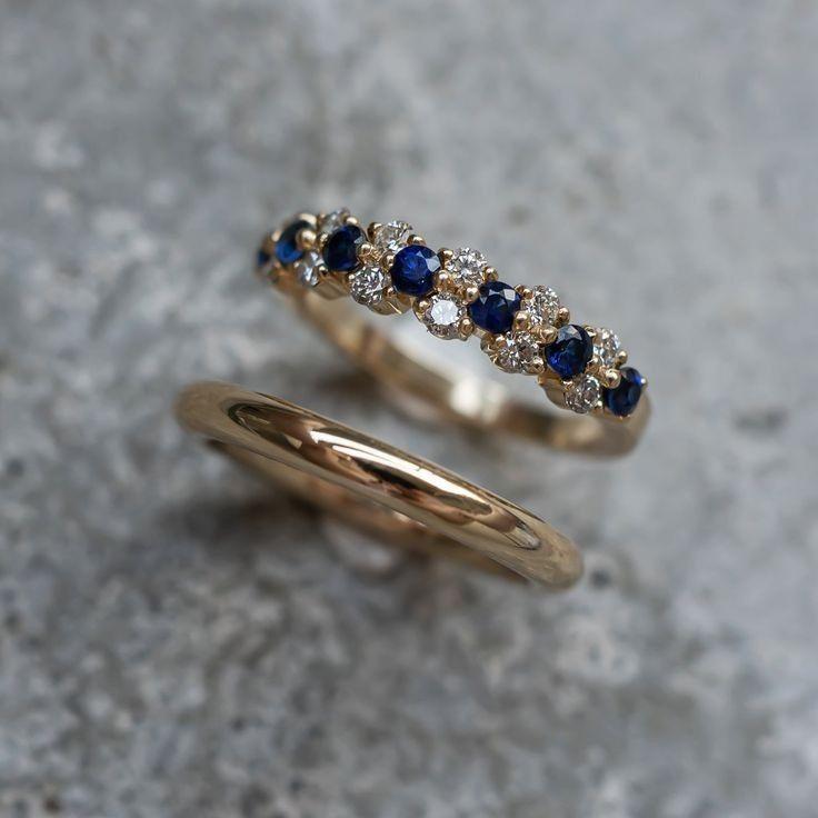 Elegante Ringe mit blauen Zirkonen im Vintage-Stil