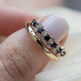 Eleganter Retro-Ring mit Zirkon