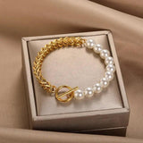 Elegantes Armband aus Gold und Margeriten
