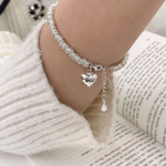 Elegantes Armband mit Herz aus Silber