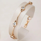 Elegantes Armband mit Zirkonia in Gold