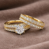 Ewige Strahlkraft Ring-Set – Gold