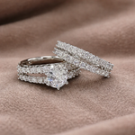 Ewige Strahlkraft Ring-Set – Weissgold