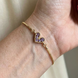 Flieder Liebe Armband | Gold