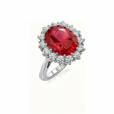 Scarlet Crown Ruby Ring | Weissgold