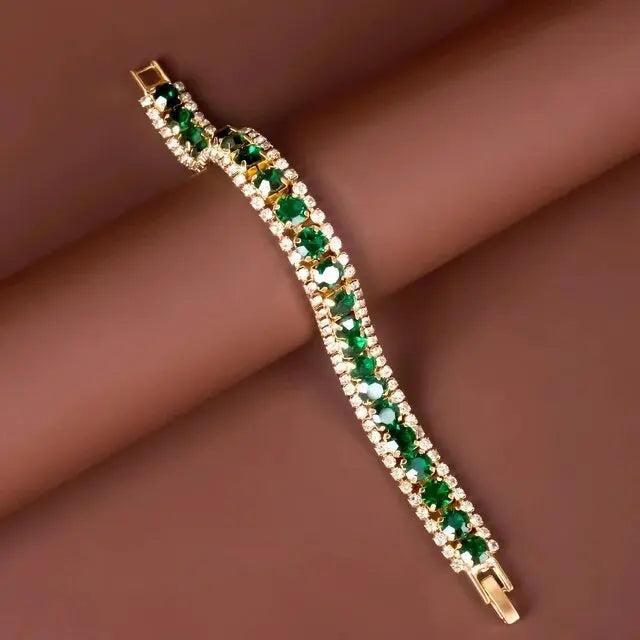 Gold und grünes Armband