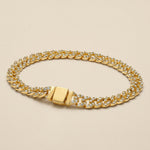 Goldenes Breites Kubanisches Armband