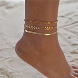 Goldenes Fussarmband