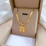 Goldenes Kleeblatt Halskette