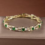Goldenes Tennisarmband