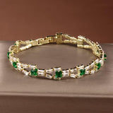 Goldenes Tennisarmband