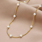 Goldkette mit natürlicher Perle