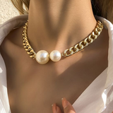 Halskette mit Doppelter Kette aus Margeriten