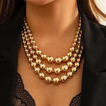 Halskette mit Schichten in mutigem Gold