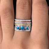 Meditationsring mit Bohemian-Saphir