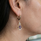 Mondlicht Amethyst Tropfenohrringe | Roségold