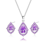 Nadine Amethyst Halskette und Ohrringe