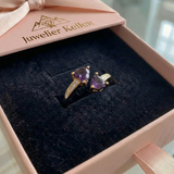 Noctira Violette Herzwickelring | Gold