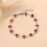 Ophelyra Garnetelle-Armband | Weissgold