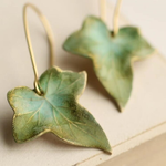 Ohrringe Blatt Grün