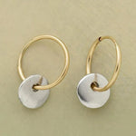 Ohrringe aus Gold und Silber