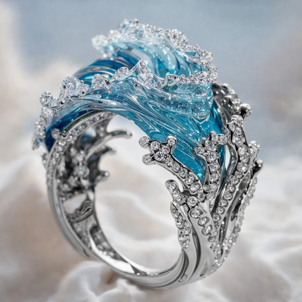 Ozean-Eid-Ring – Silber