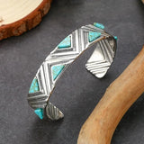 Retro Boho Tribal Armband mit Türkis