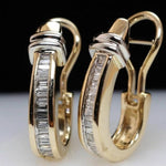 Retro-Ohrringe aus Gold und Diamant