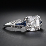 Retro Ring in blau und Silber