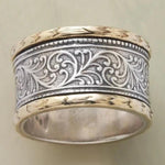 Retro Ring in Gold und Silber