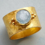 Retro Ring mit goldener Mondsichel