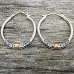 Retro Silber Ohrringe mit Graviertem Muster
