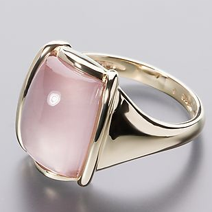 Retro quadratischer Ring aus Roségold