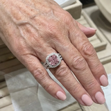 Ring mit Kranz aus Roségold und Weissgold
