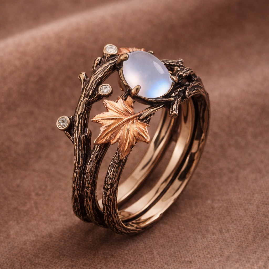 Ring mit natürlichem Mondstein